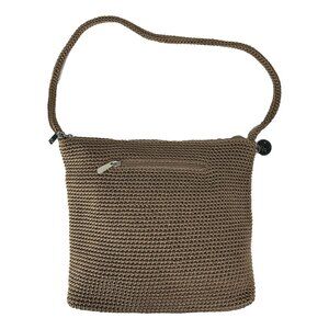 The Sak Hand-Crocheted Crossbody Bag Bamboo Brown Purse Polypropylene Yarn